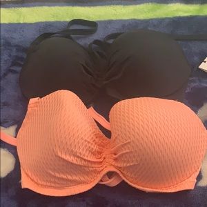 A bundle of 2 bikini tops, 36DD